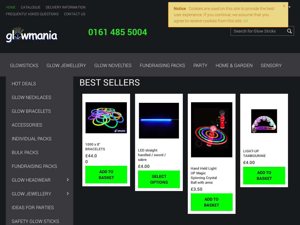 Glow Mania Website Design