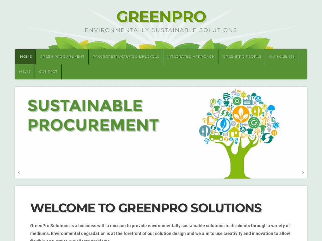 Greenpro Website Design