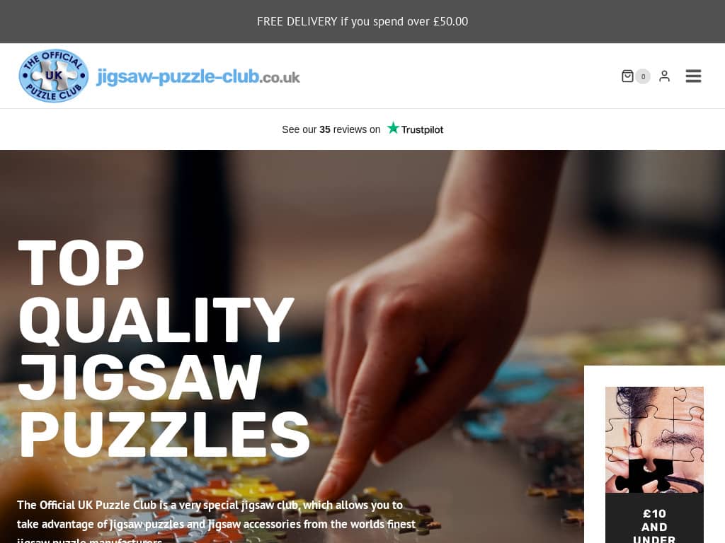 The Jigsaw Puzzle Club Website Design