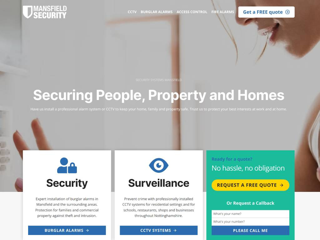 Mansfield Security website
