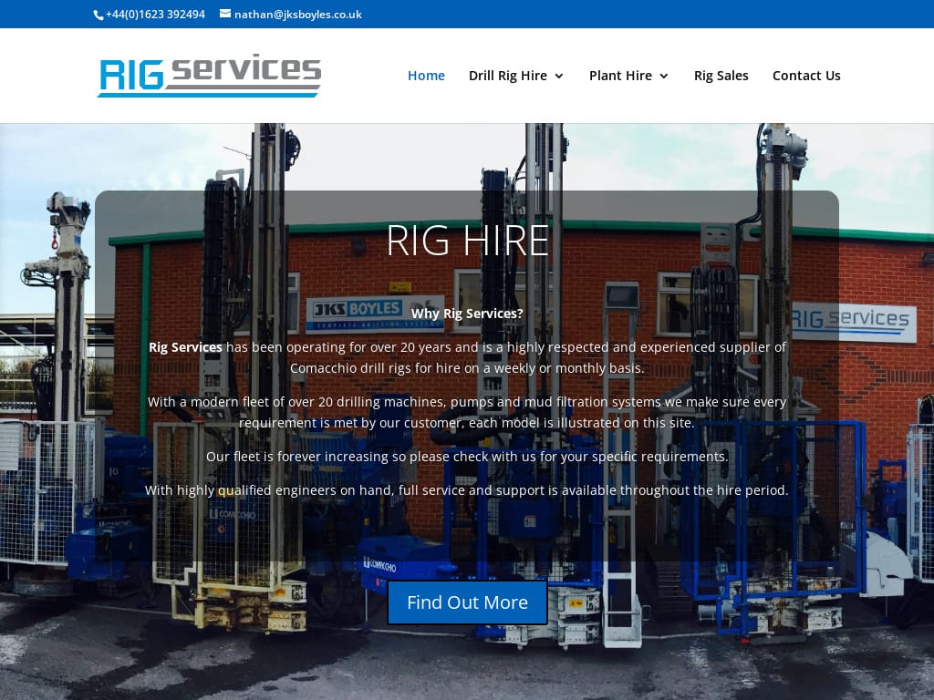Rig Services Website Design