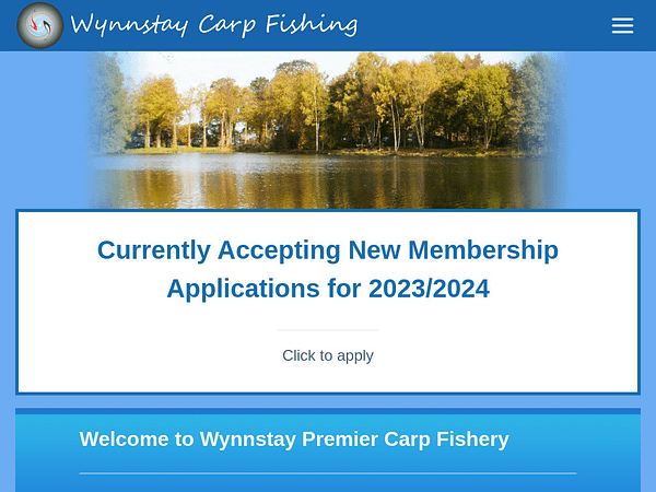 Wynnstay Carp Fishery Website Design